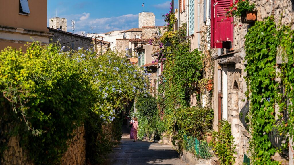 Street view of Antibes, France